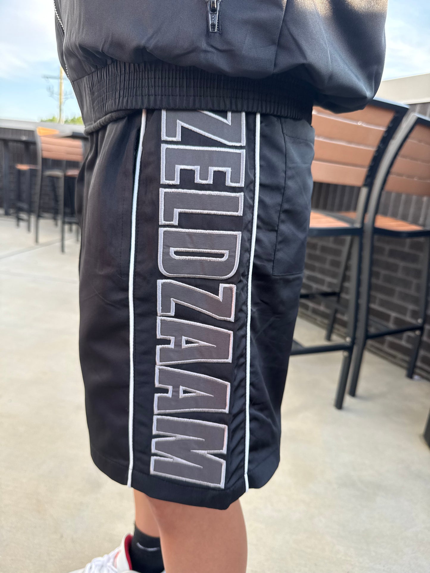 Noir Windbreaker Shorts