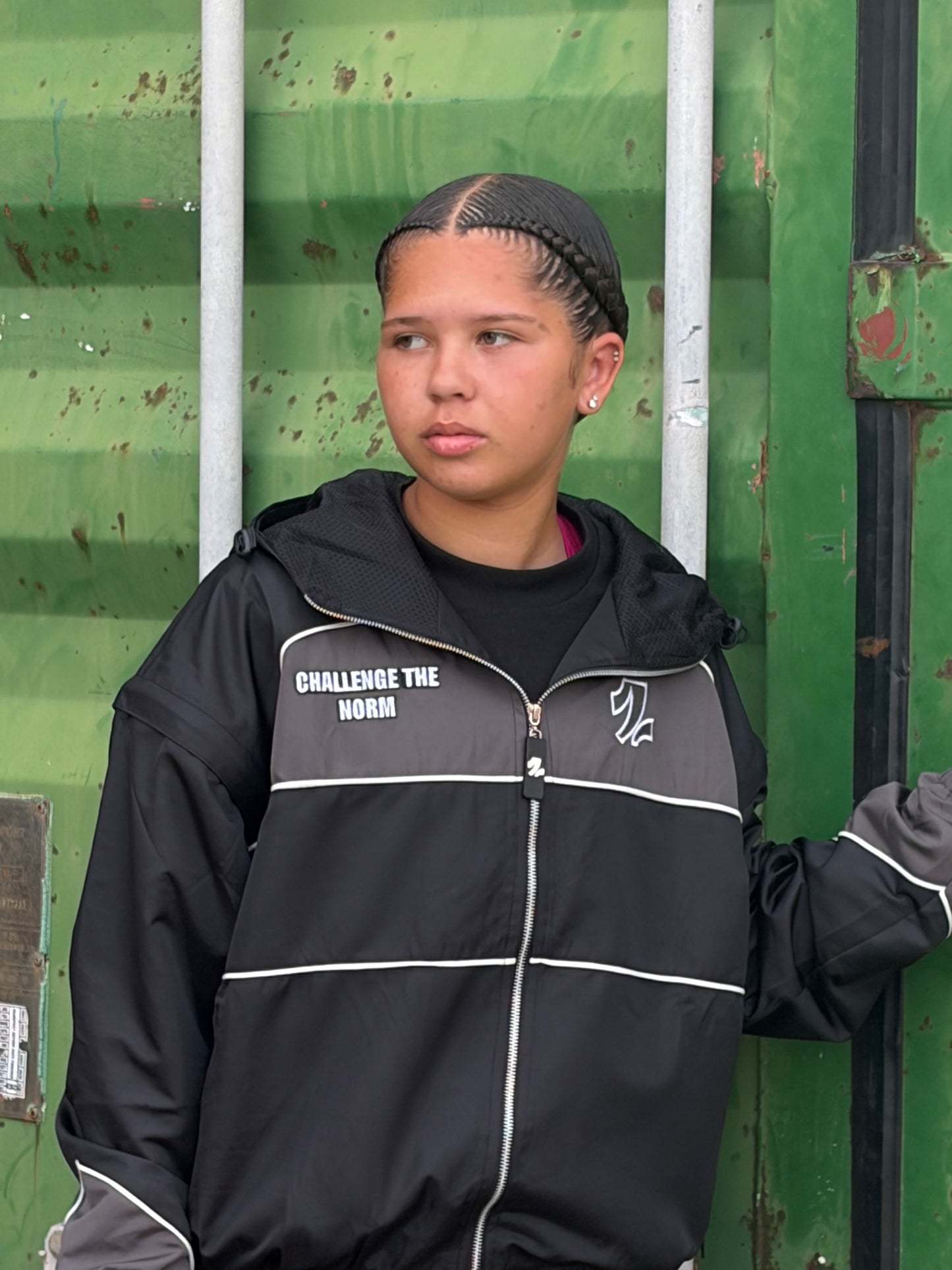 Noir – Black Windbreaker Set (Zip Off Sleeves)