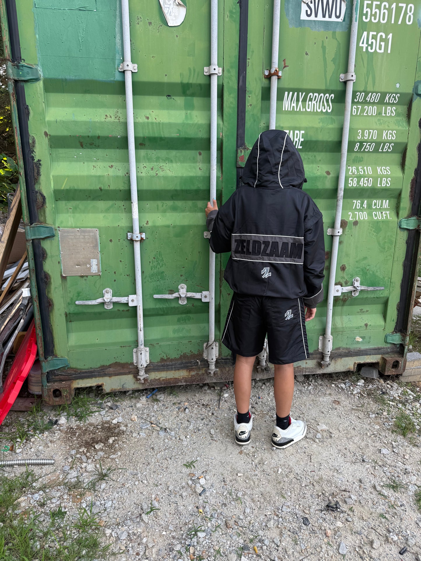 Noir – Black Windbreaker Set (Zip Off Sleeves)