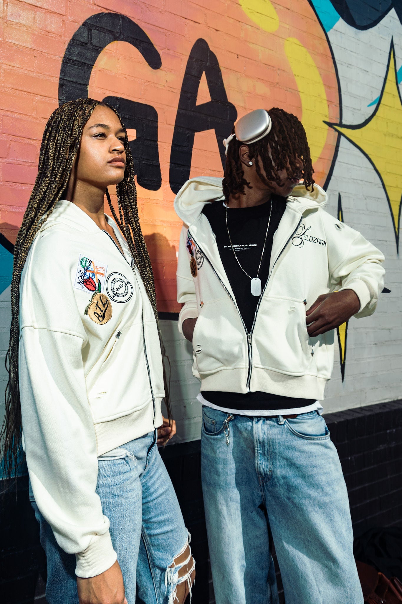 Point of Origin Cream - Zip-up Hoodie