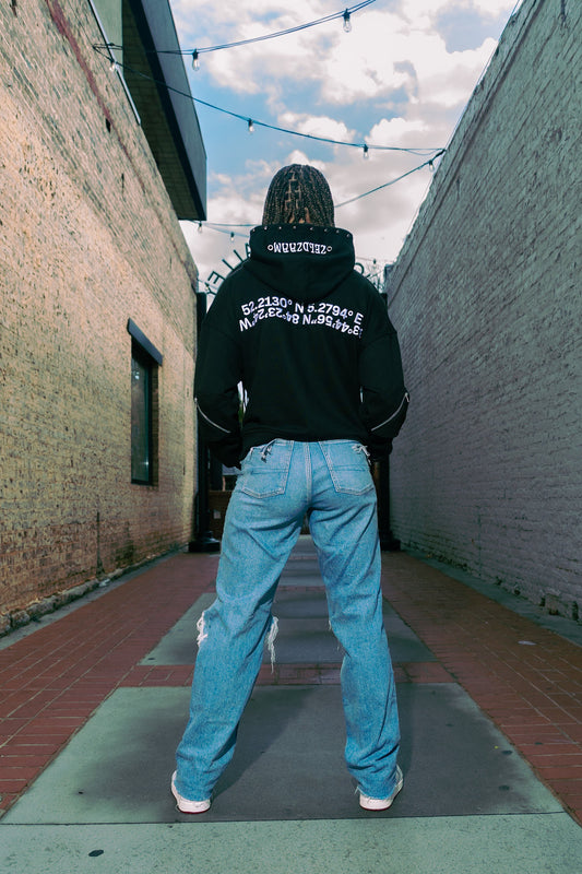 Point of Origin Black - Zip-up Hoodie