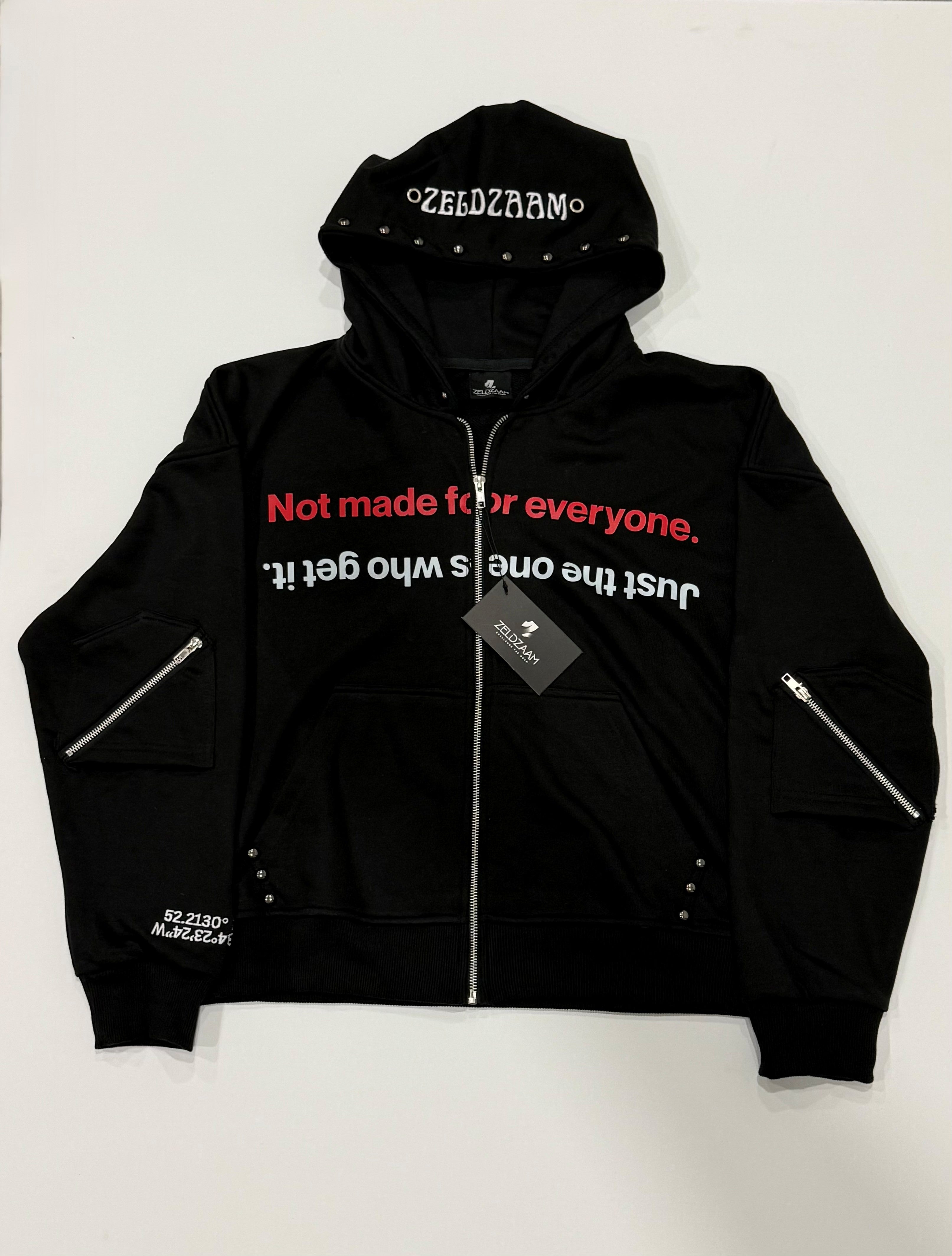 Point of Origin Black - Zip-up Hoodie – ShopZeldzaam